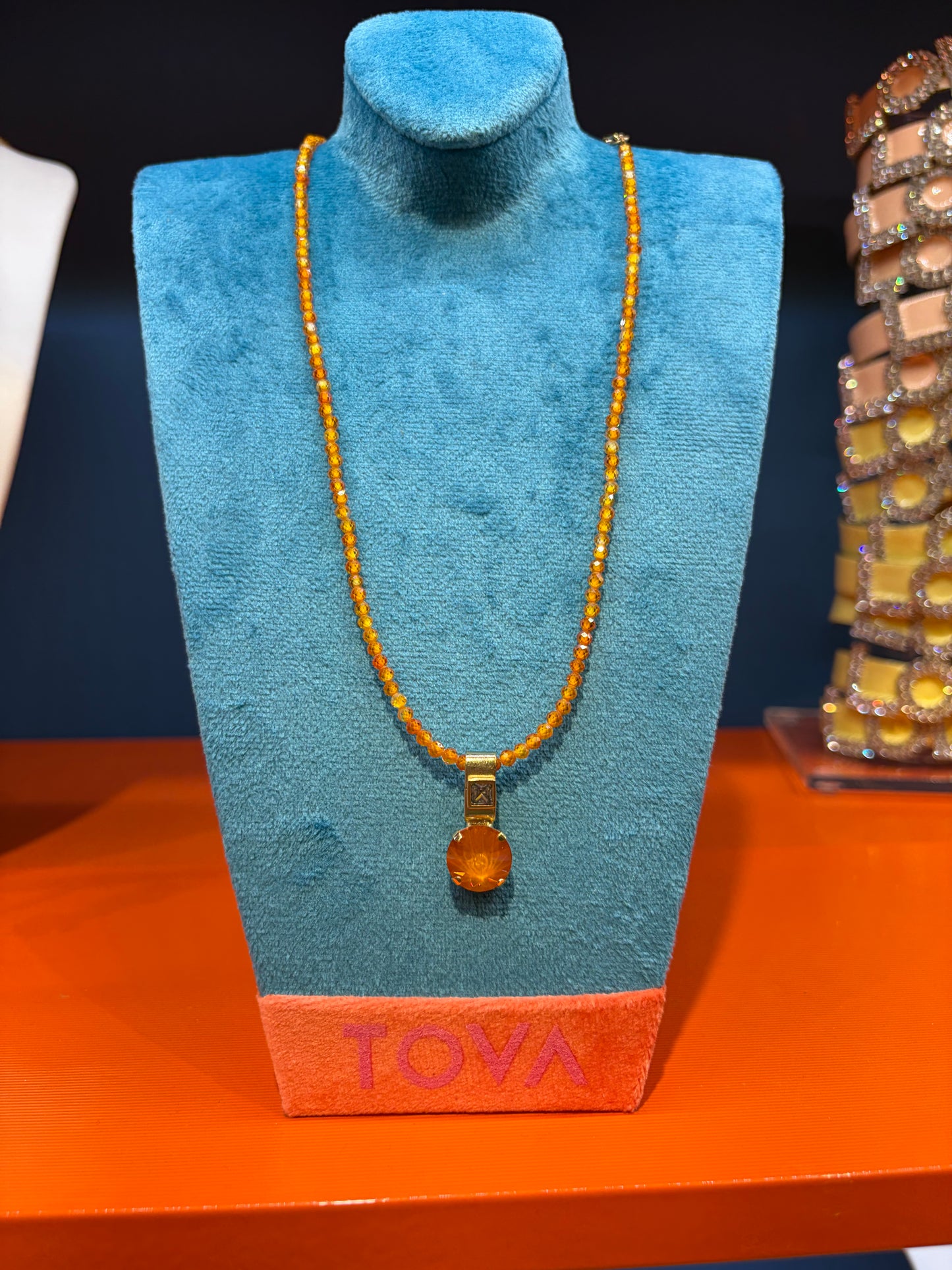 Tova- Vira Necklace-Summer Blush Linen