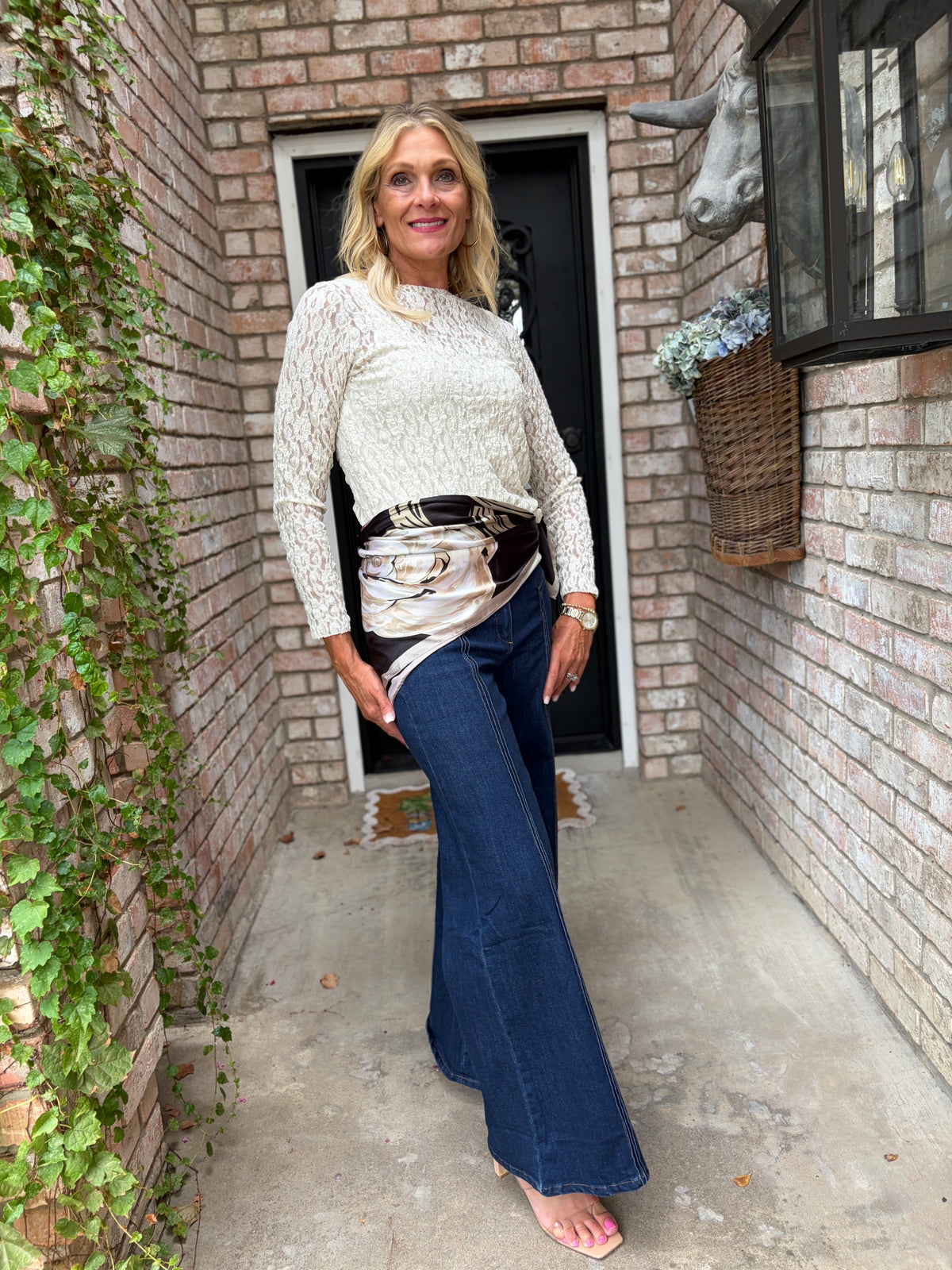 Light Beige Lace Top