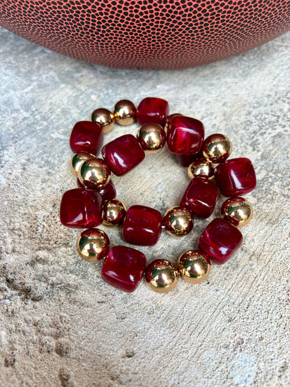 Crimson Radiance Bracelet Set