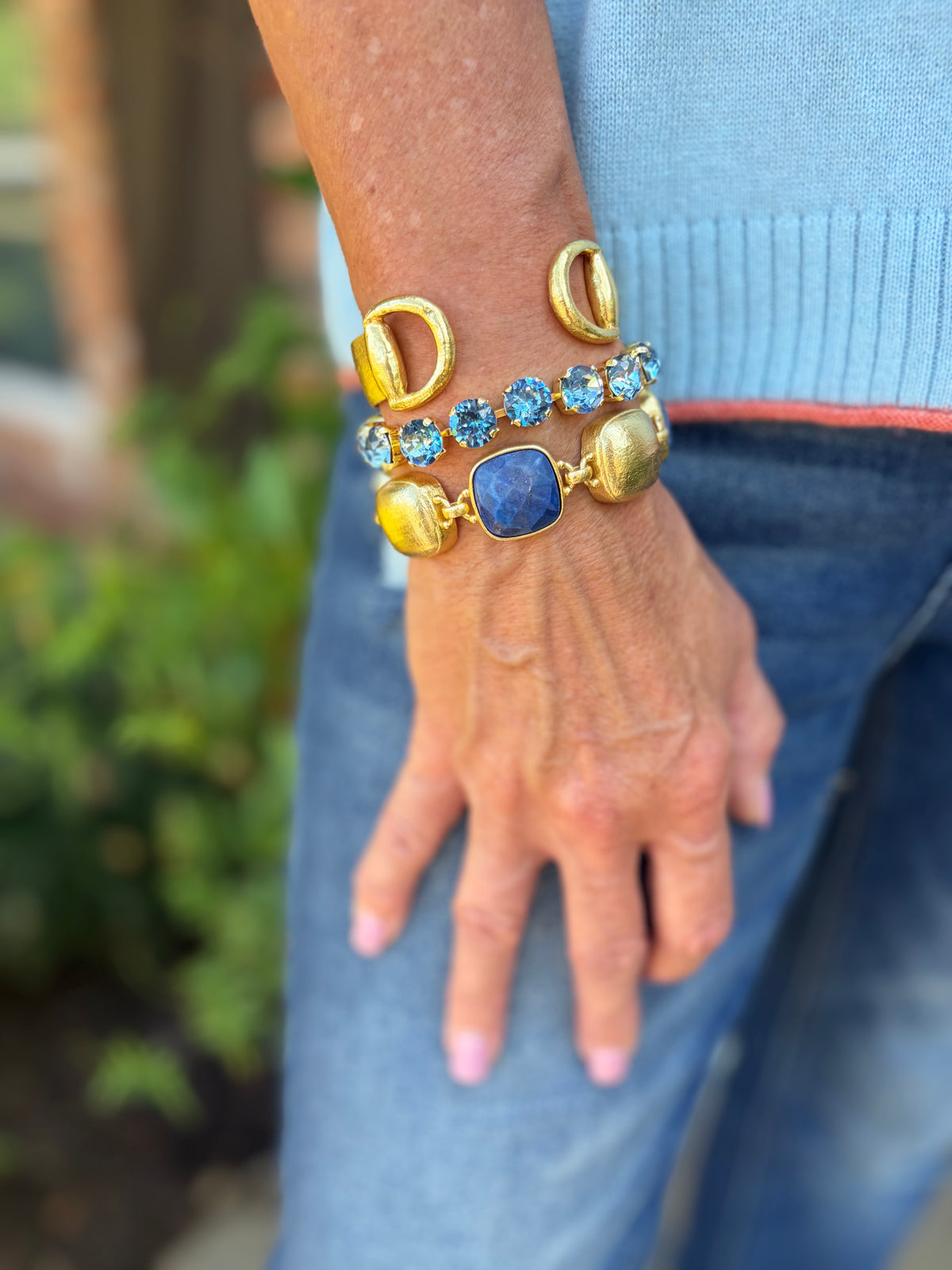 Luxury Lapis Link Bracelet
