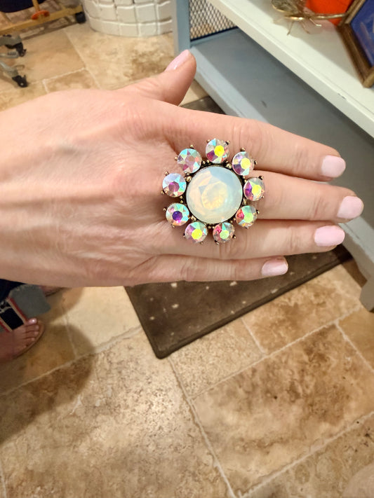Opal Bloom Statement Ring