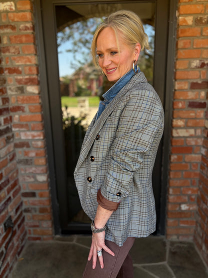 The Denim Detail Classic Blazer