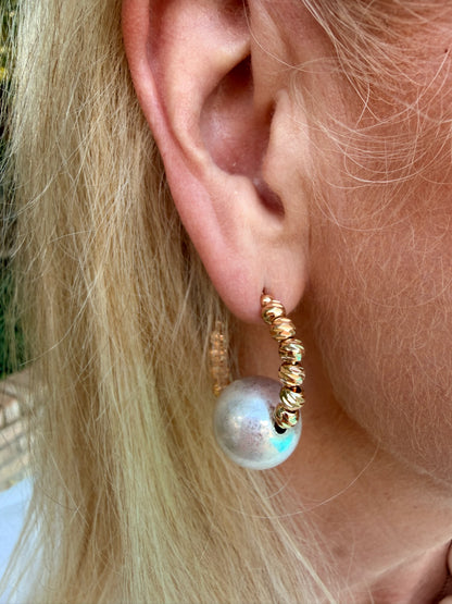 Golden Girl Pearl Hoop