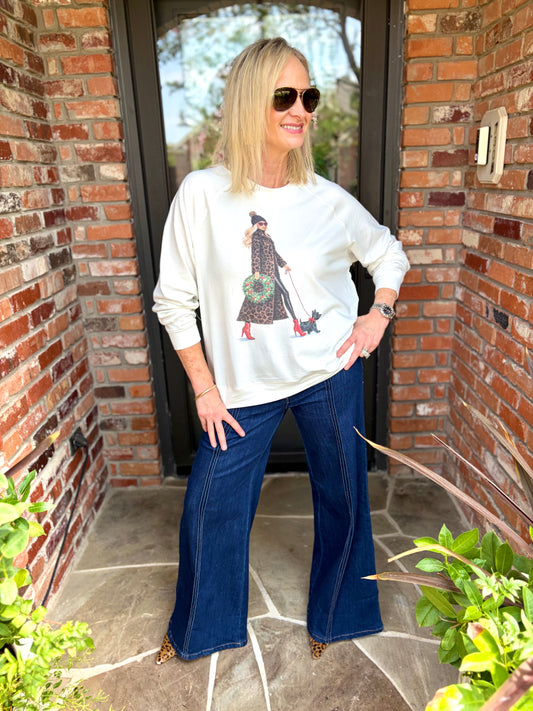 Bougie Holiday Walk Sweatshirt