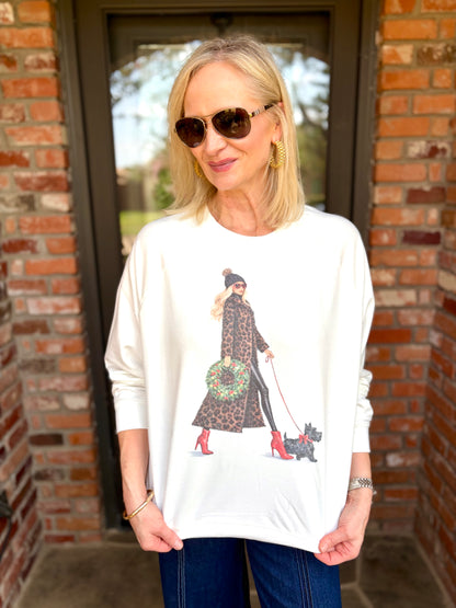 Bougie Holiday Walk Sweatshirt