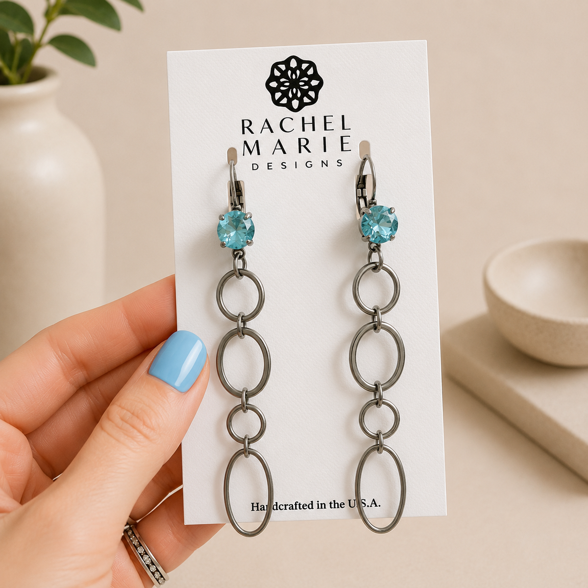LINDEE EARRING PARADISE BLUE LUX