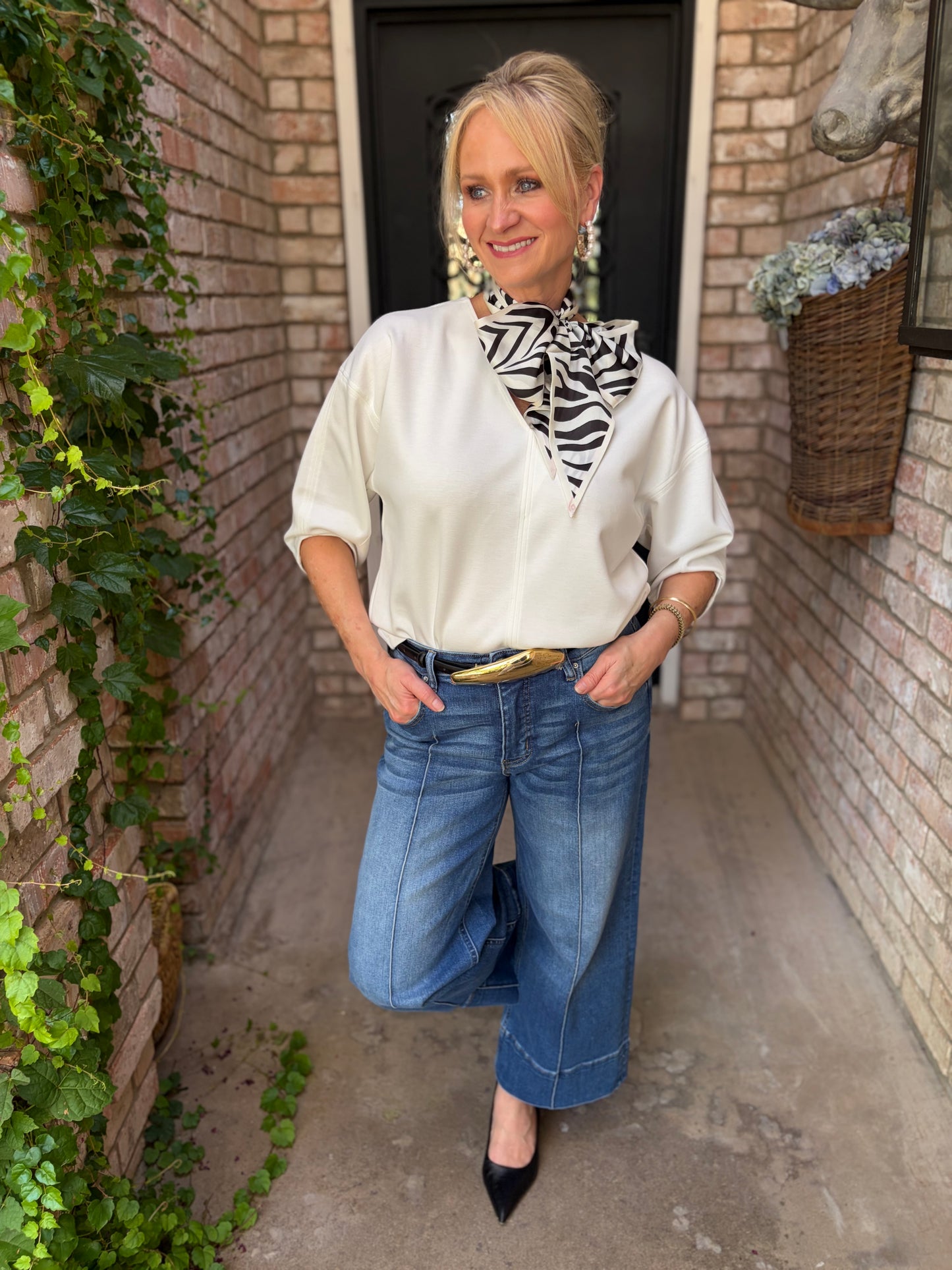 Black and White Zebra Twilly
