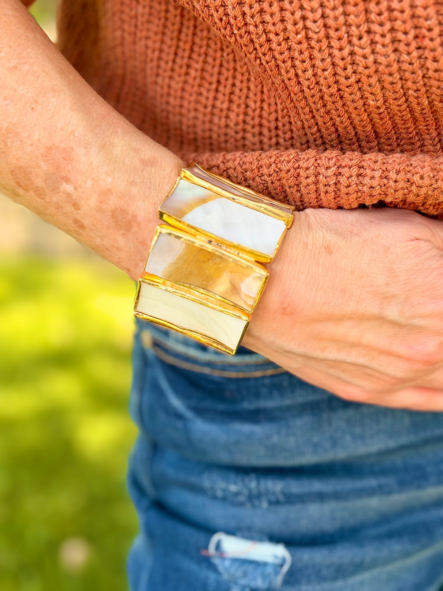 Delta Mother of Pearl Cuff