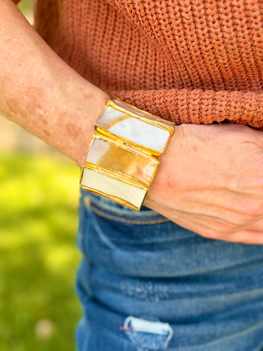 Delta Mother of Pearl Cuff