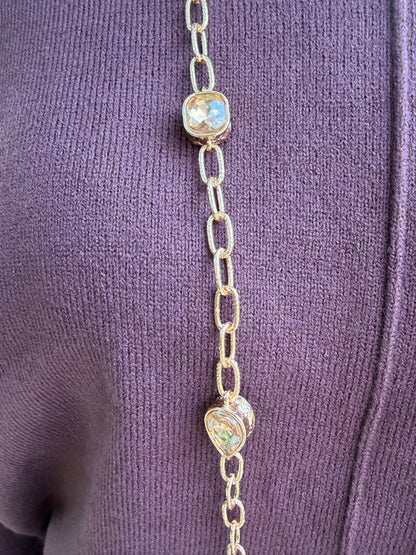 Elegant Faceted Long Necklace