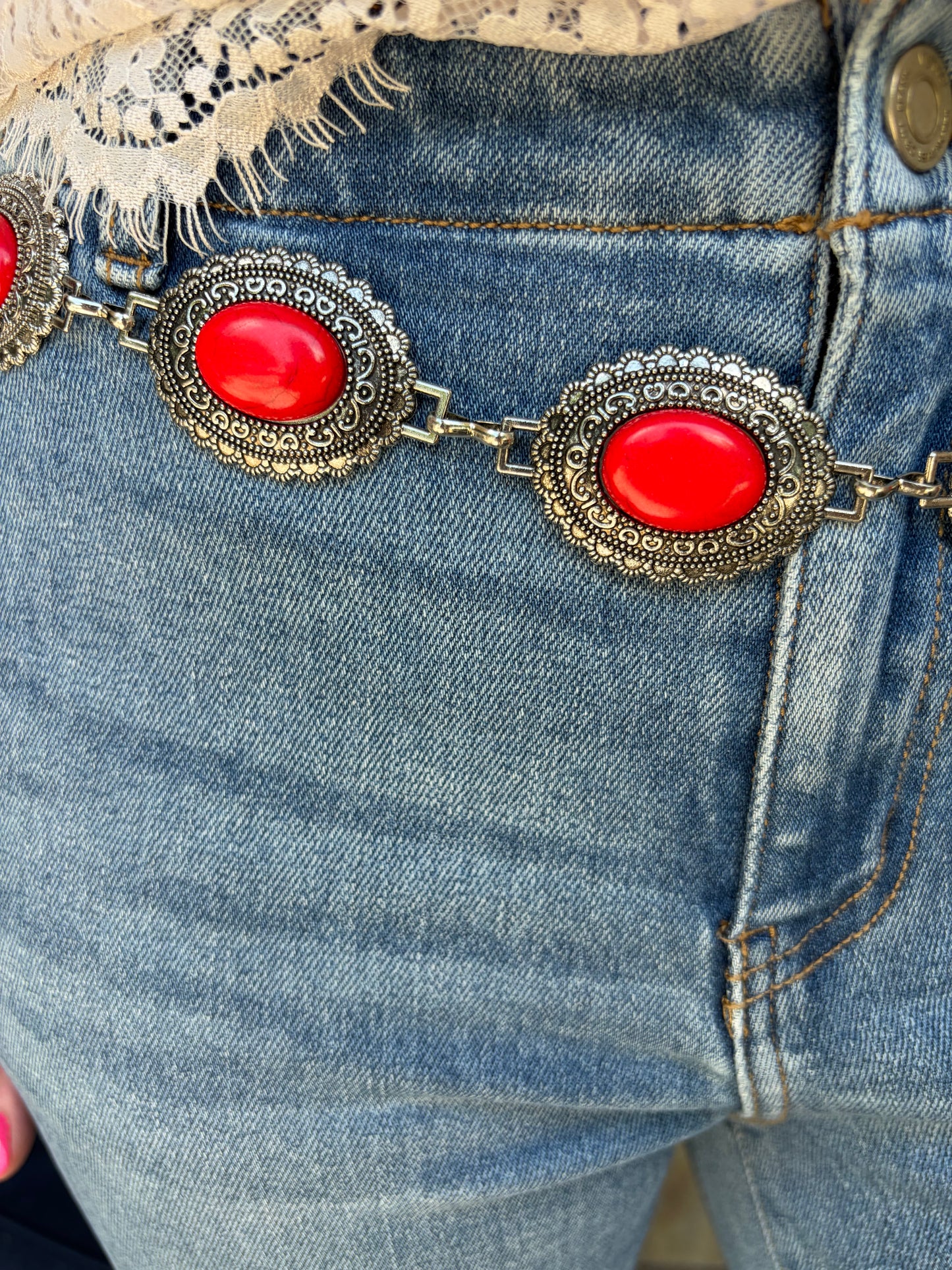 Red Concho Belt