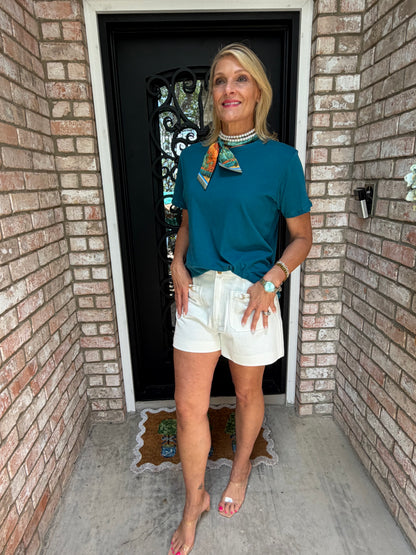 Tilly Teal Boyfriend Tee