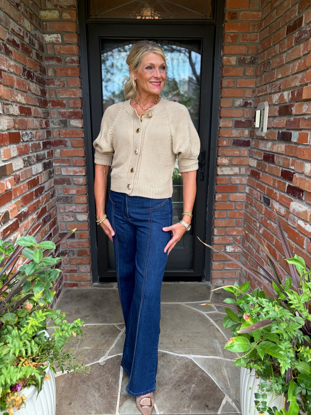 Twist On Timeless Tan Cardigan