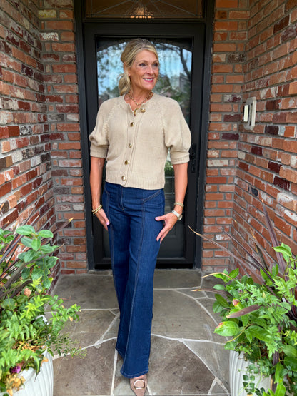 Twist On Timeless Tan Cardigan
