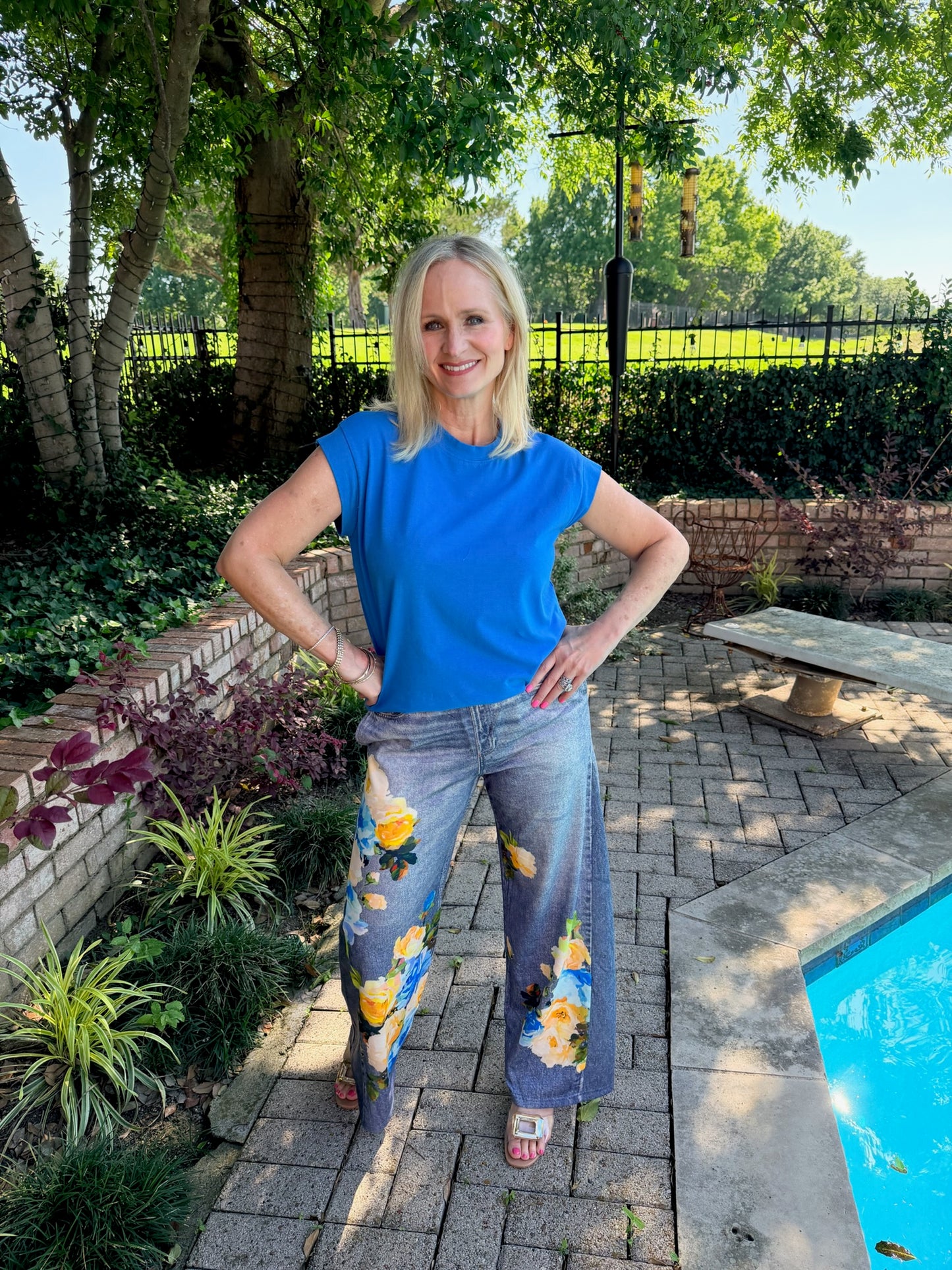 Summer In Italy Floral Stretch Pant