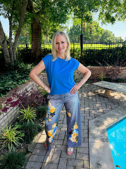Summer In Italy Floral Stretch Pant