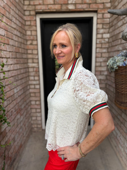 Brunch Date Lace Blouse