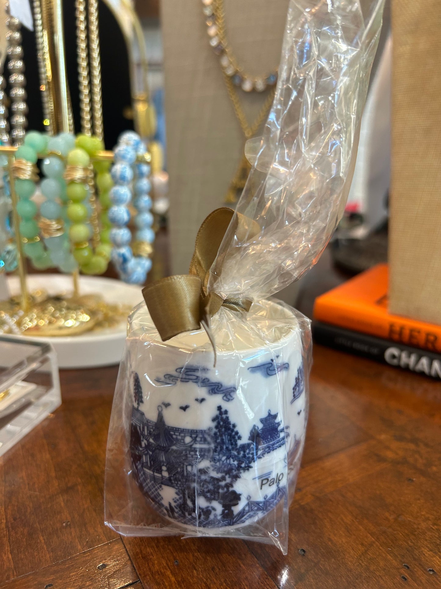 Blue Willow Votive Candle
