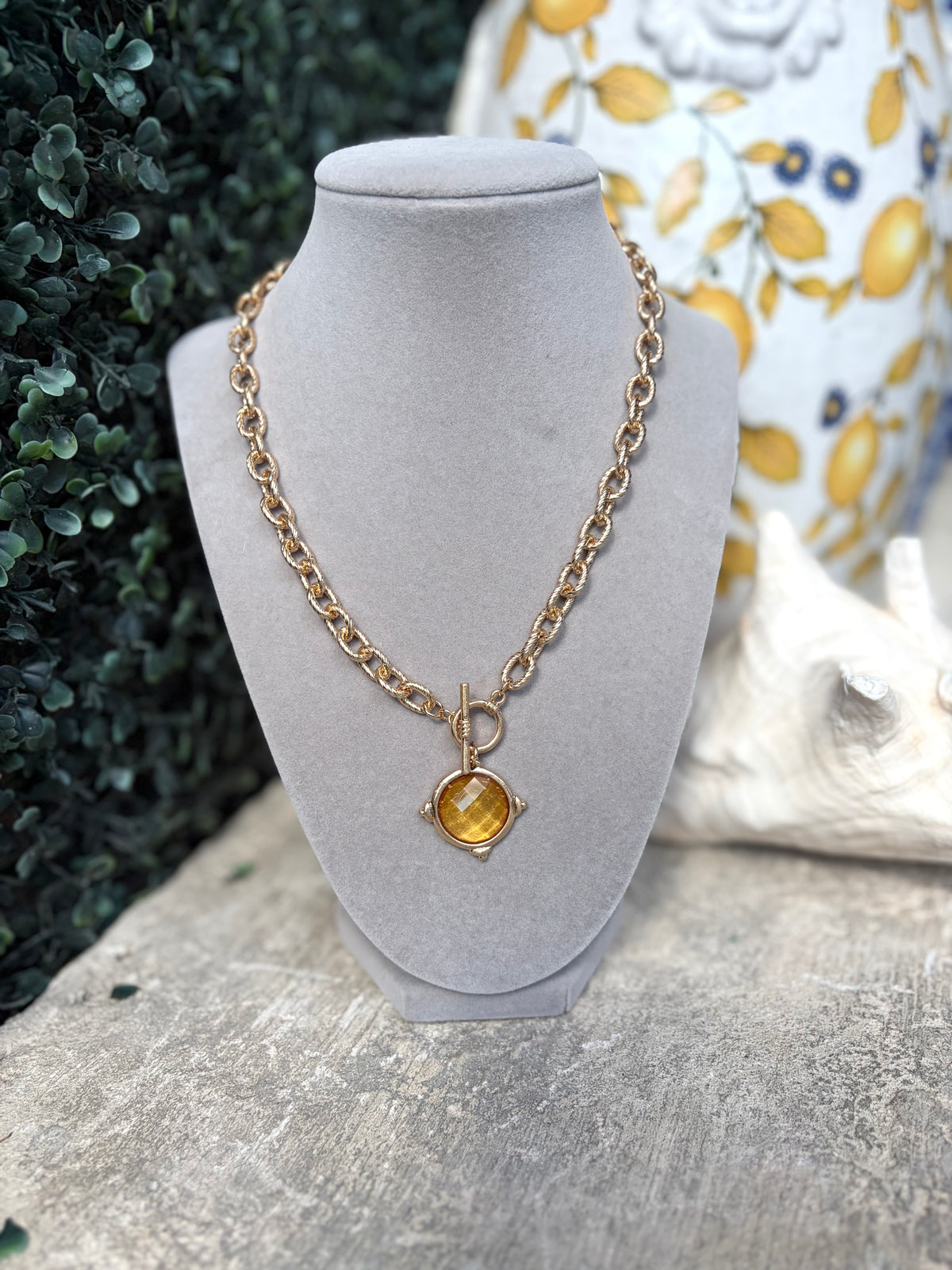 Twilight Topaz Toggle Necklace