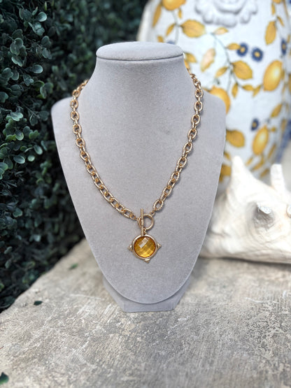 Twilight Topaz Toggle Necklace