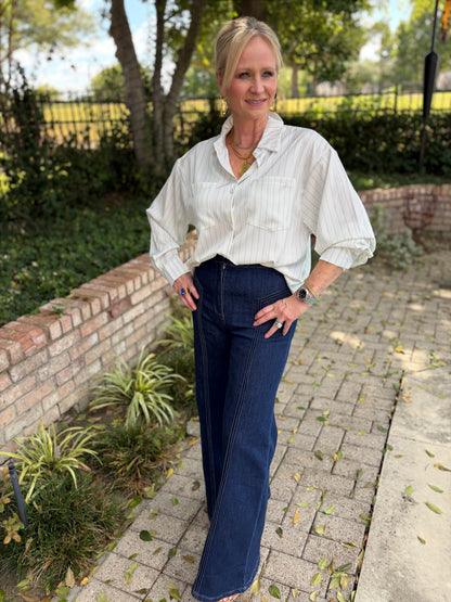 So Chic Striped Blouse
