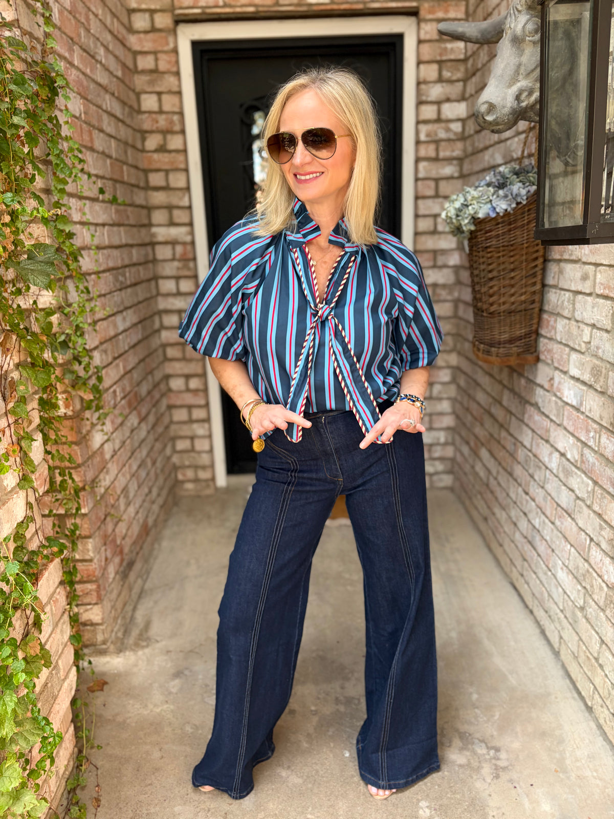 Ivy Lane Striped Blouse