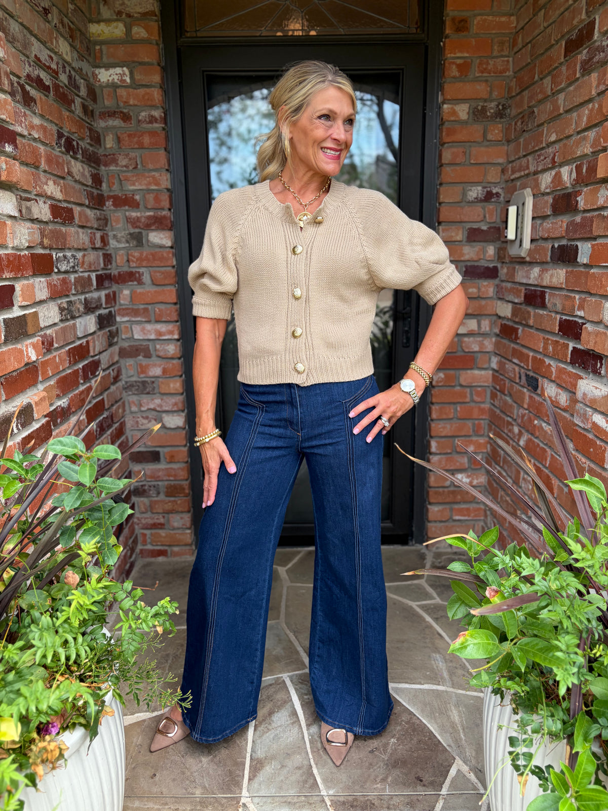 Twist On Timeless Tan Cardigan