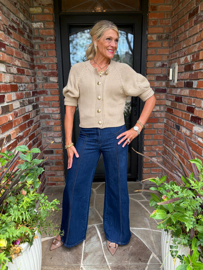 Twist On Timeless Tan Cardigan