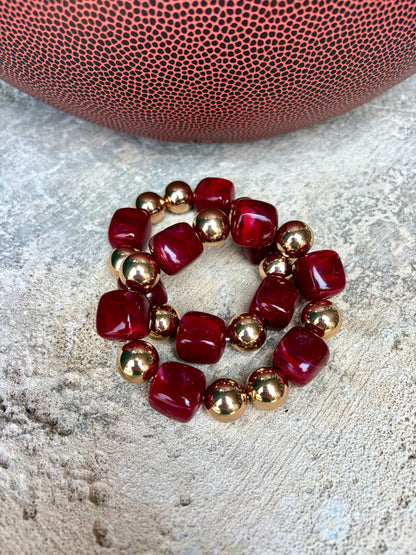 Crimson Radiance Bracelet Set