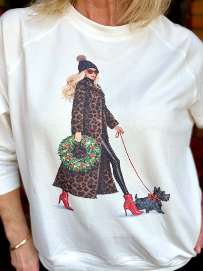 Bougie Holiday Walk Sweatshirt