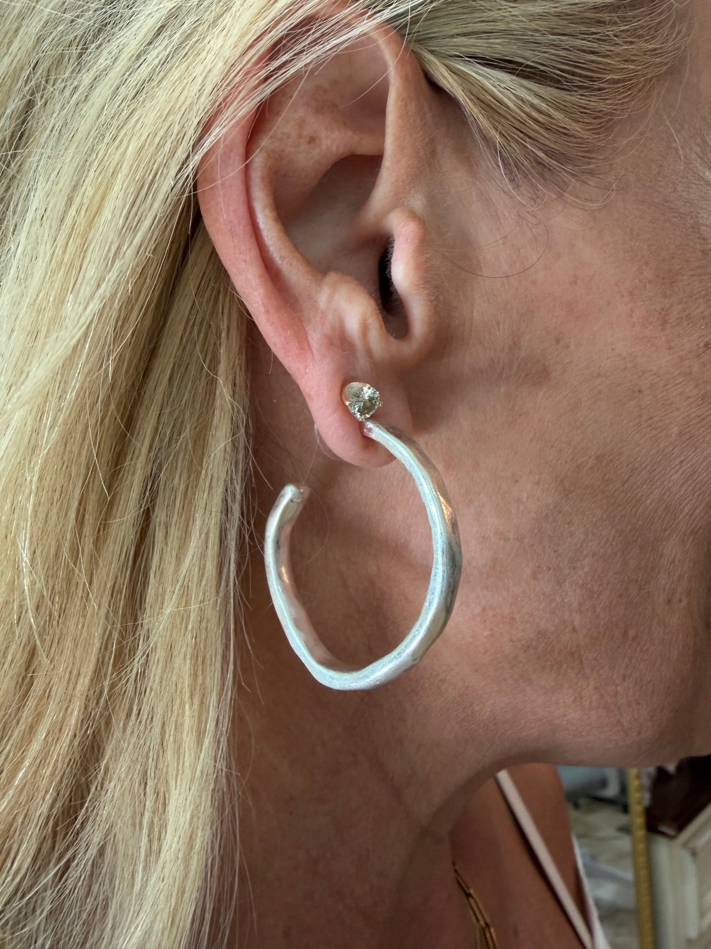 Marlowe Silver Hoop Earrings