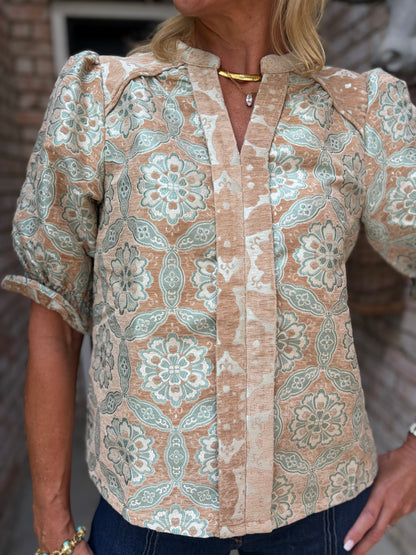 The Eloise Champagne Blouse