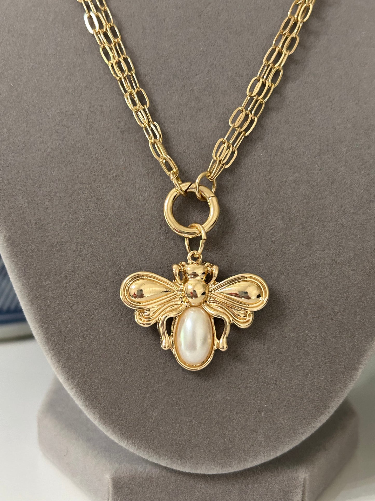 Bee Pearl Necklace