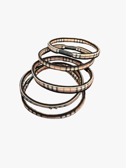 stack of plaid hair bands