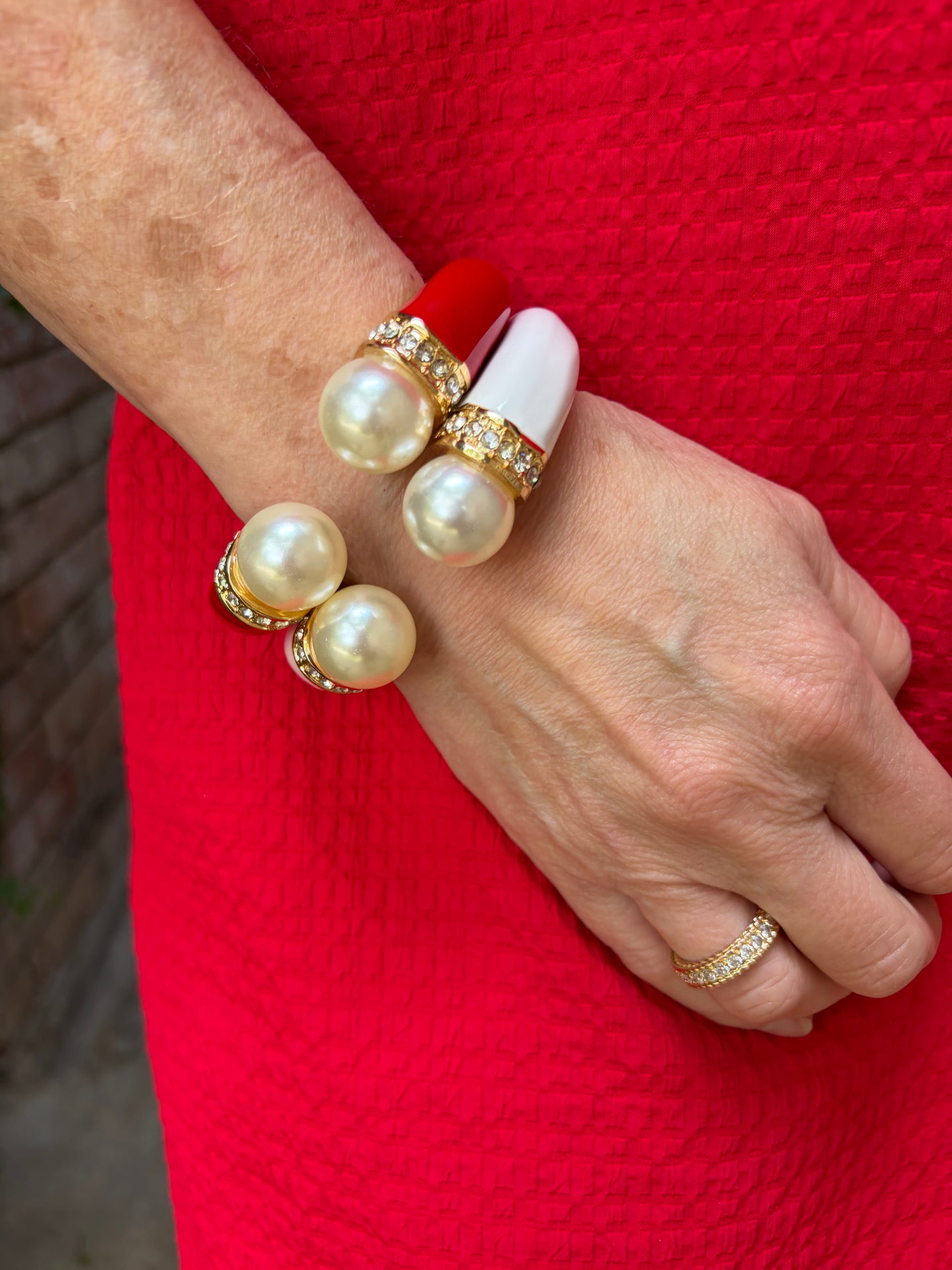 Double Pearl White Cuff