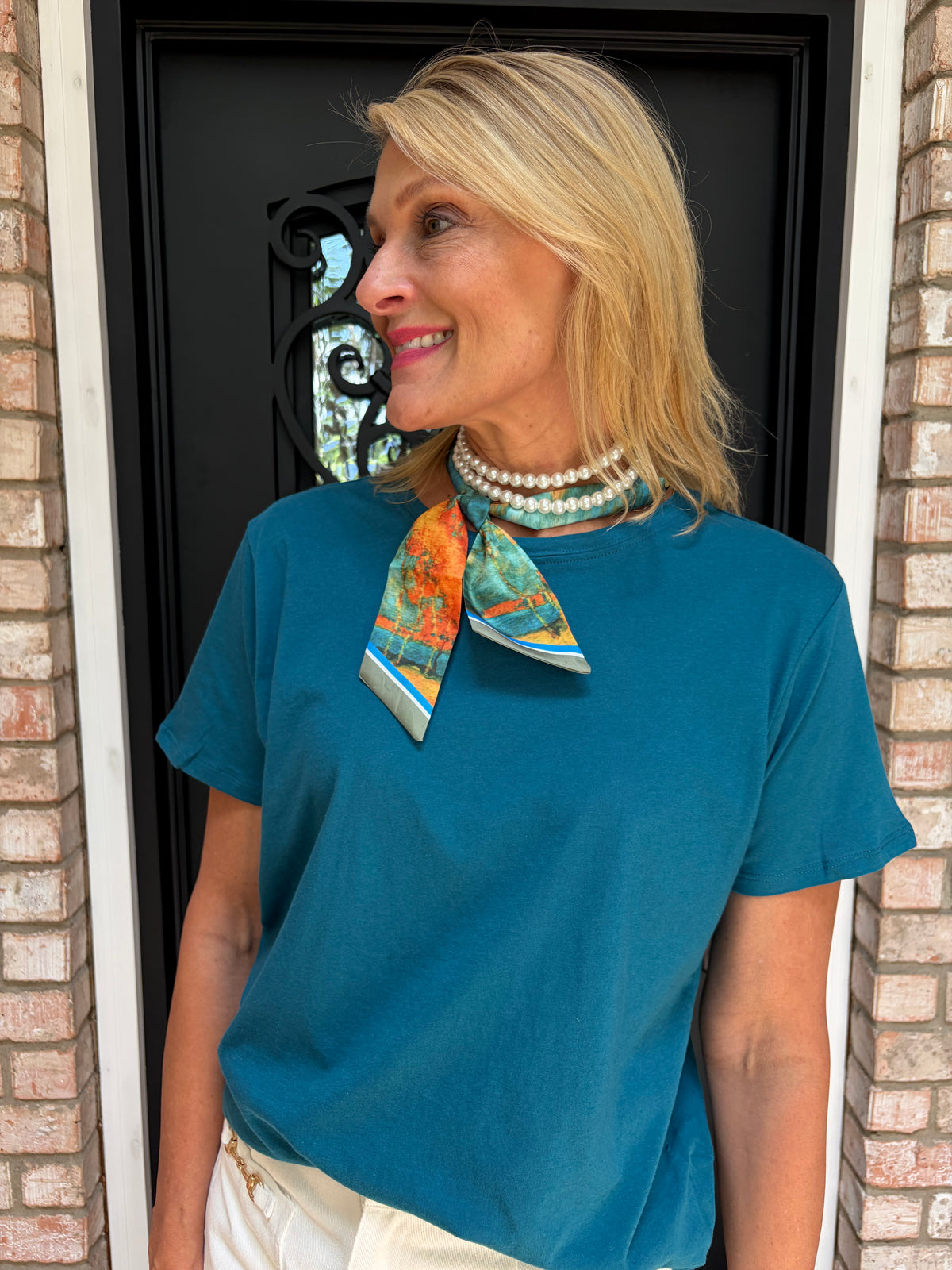Tilly Teal Boyfriend Tee