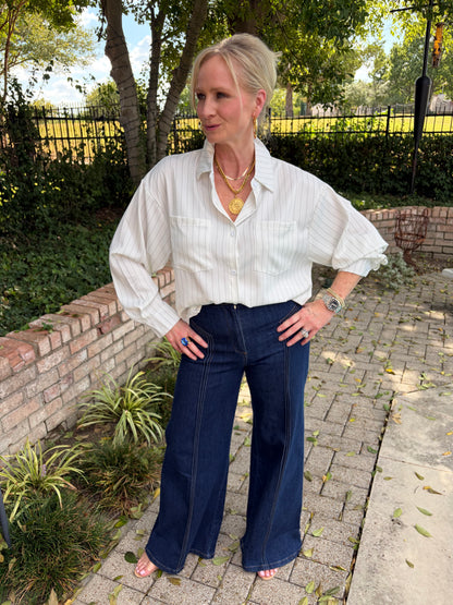 So Chic Striped Blouse