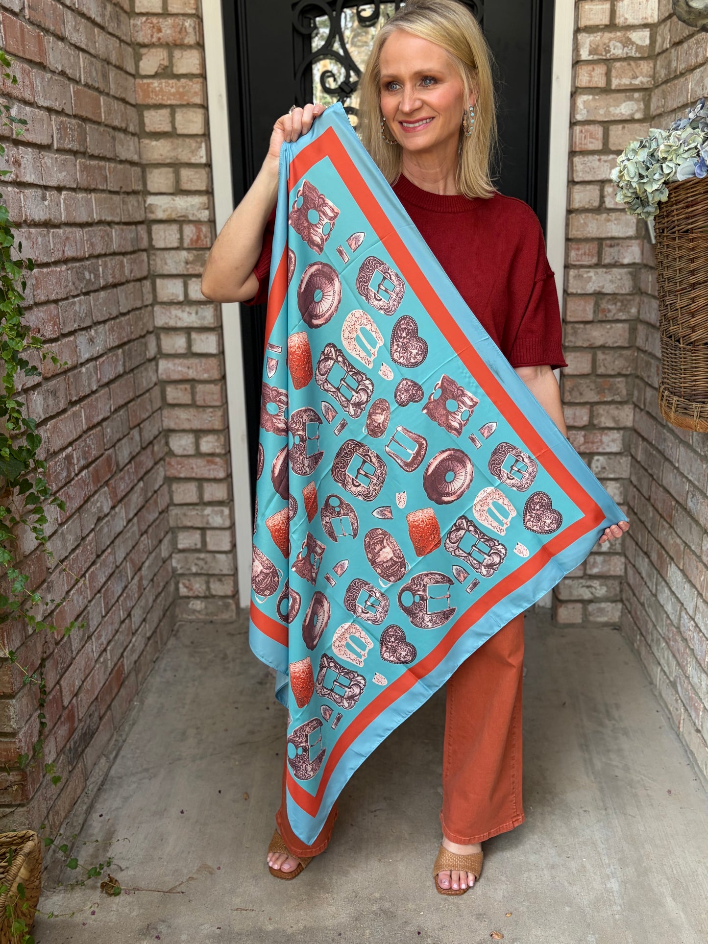 Silver Spur Turquoise Scarf