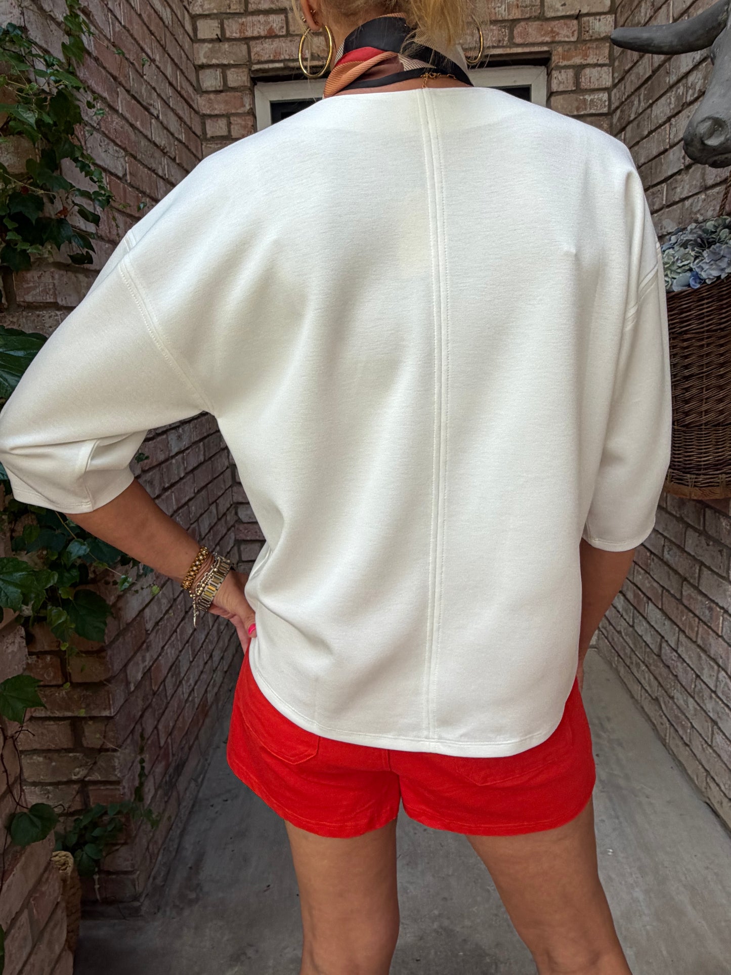 Ivory Scuba V Neck