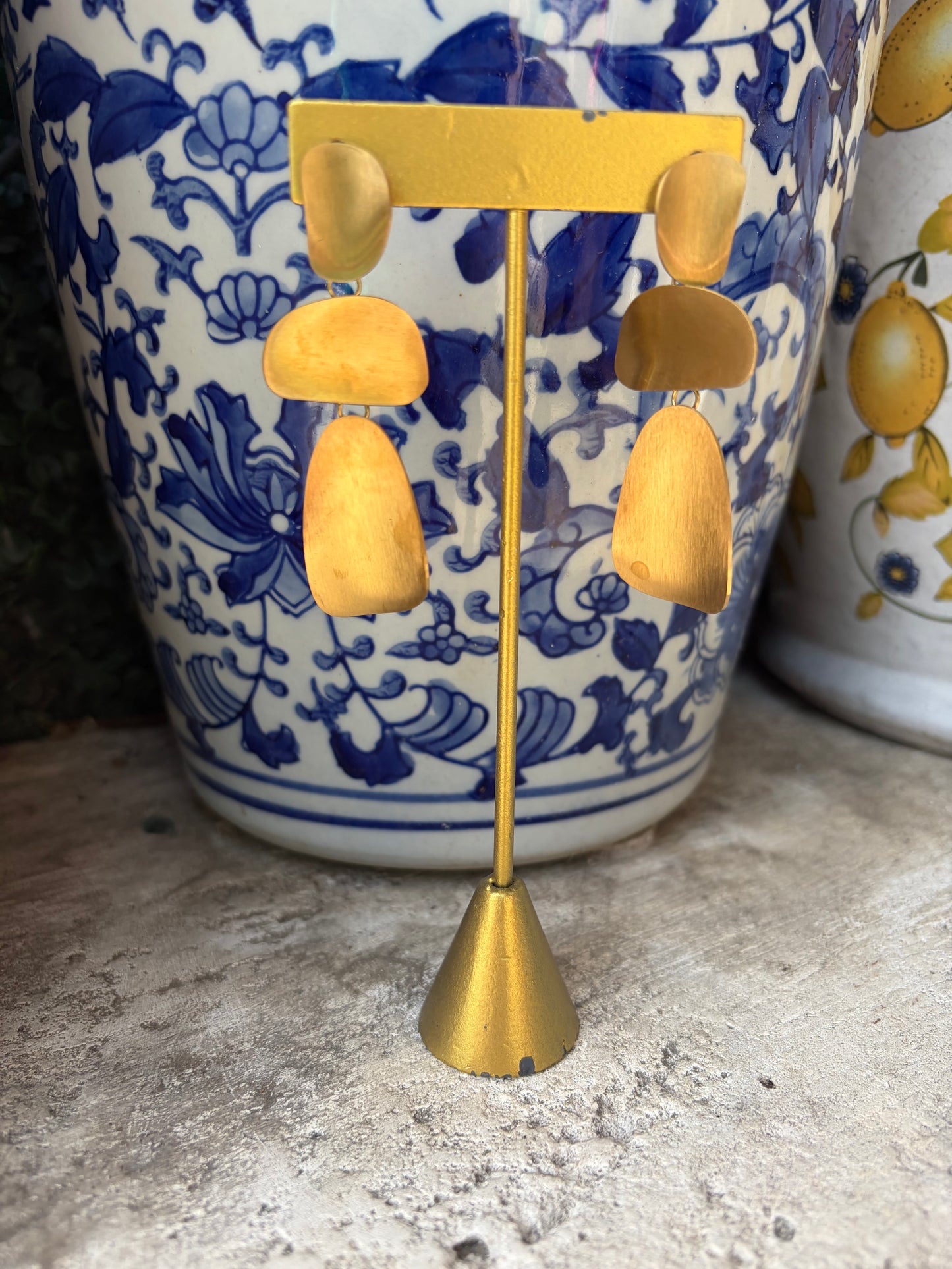 Daphne Gold Dangle Earrings