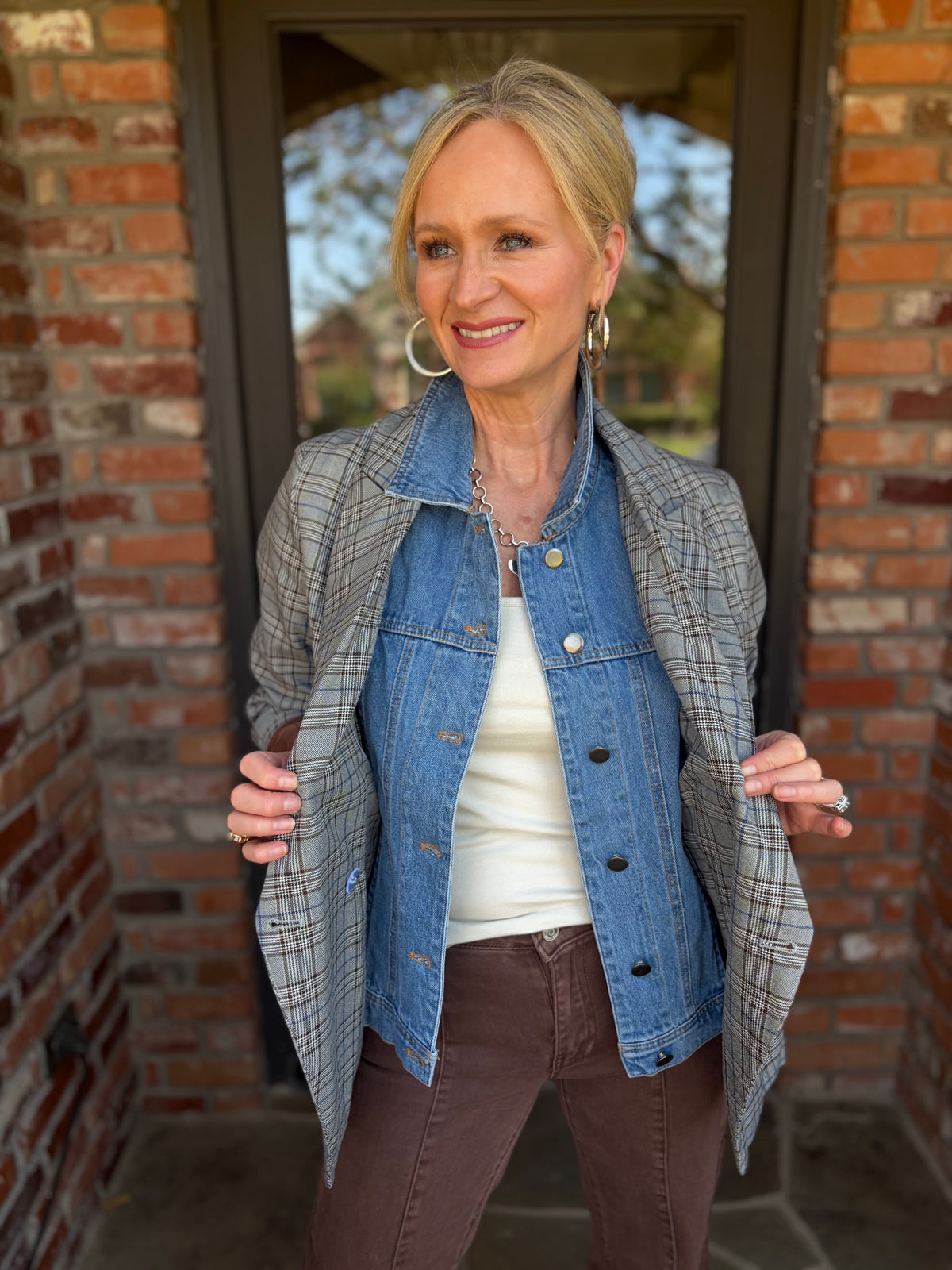 The Denim Detail Classic Blazer