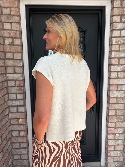 Ivory Oversized Summer Knit