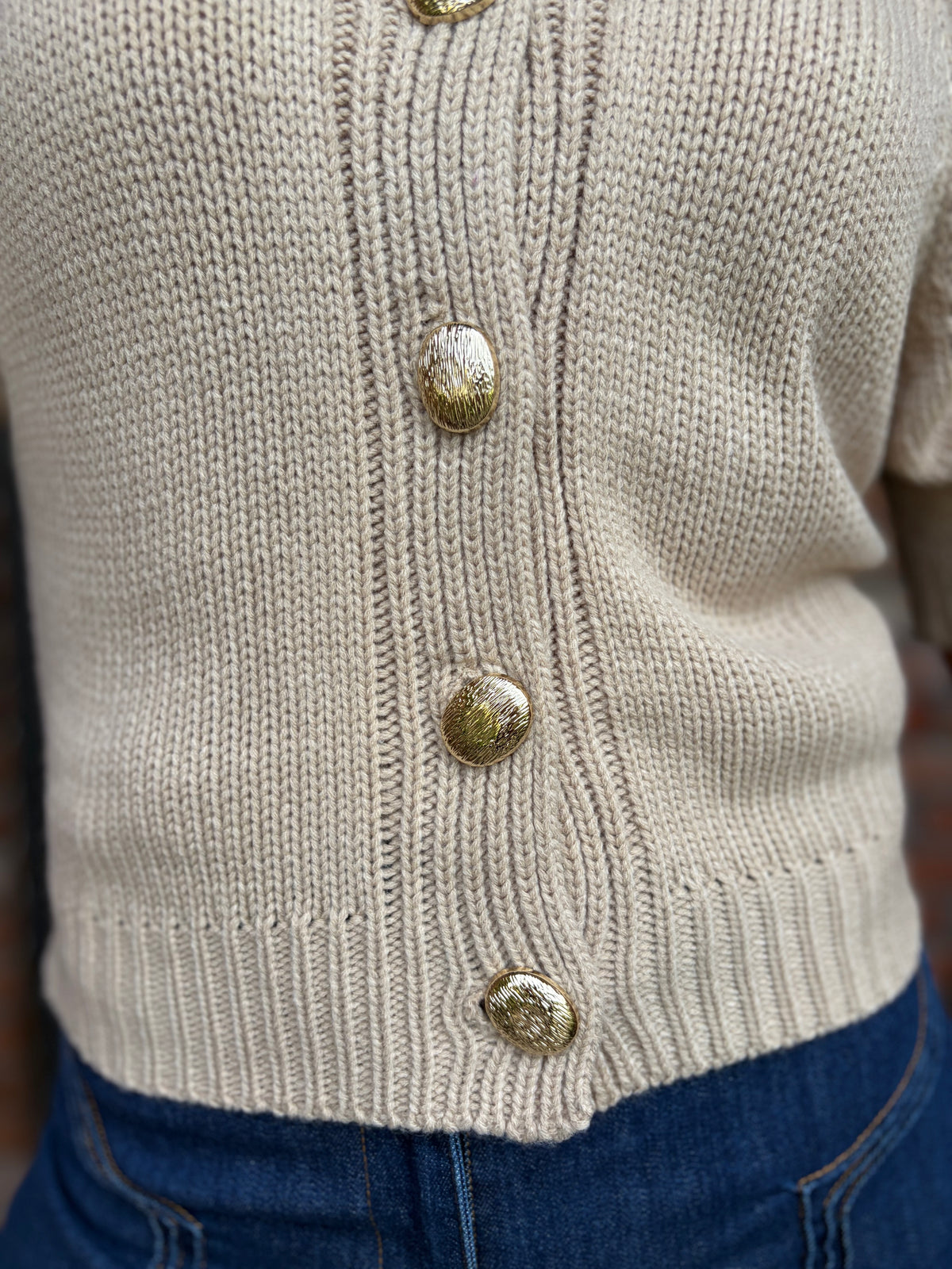 Twist On Timeless Tan Cardigan