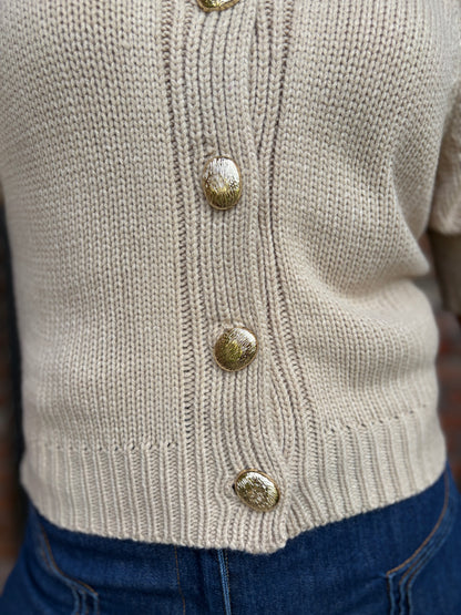 Twist On Timeless Tan Cardigan