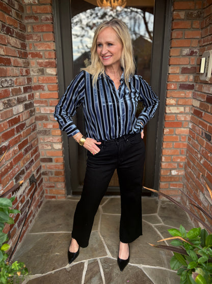 Blue Velvet Blouse