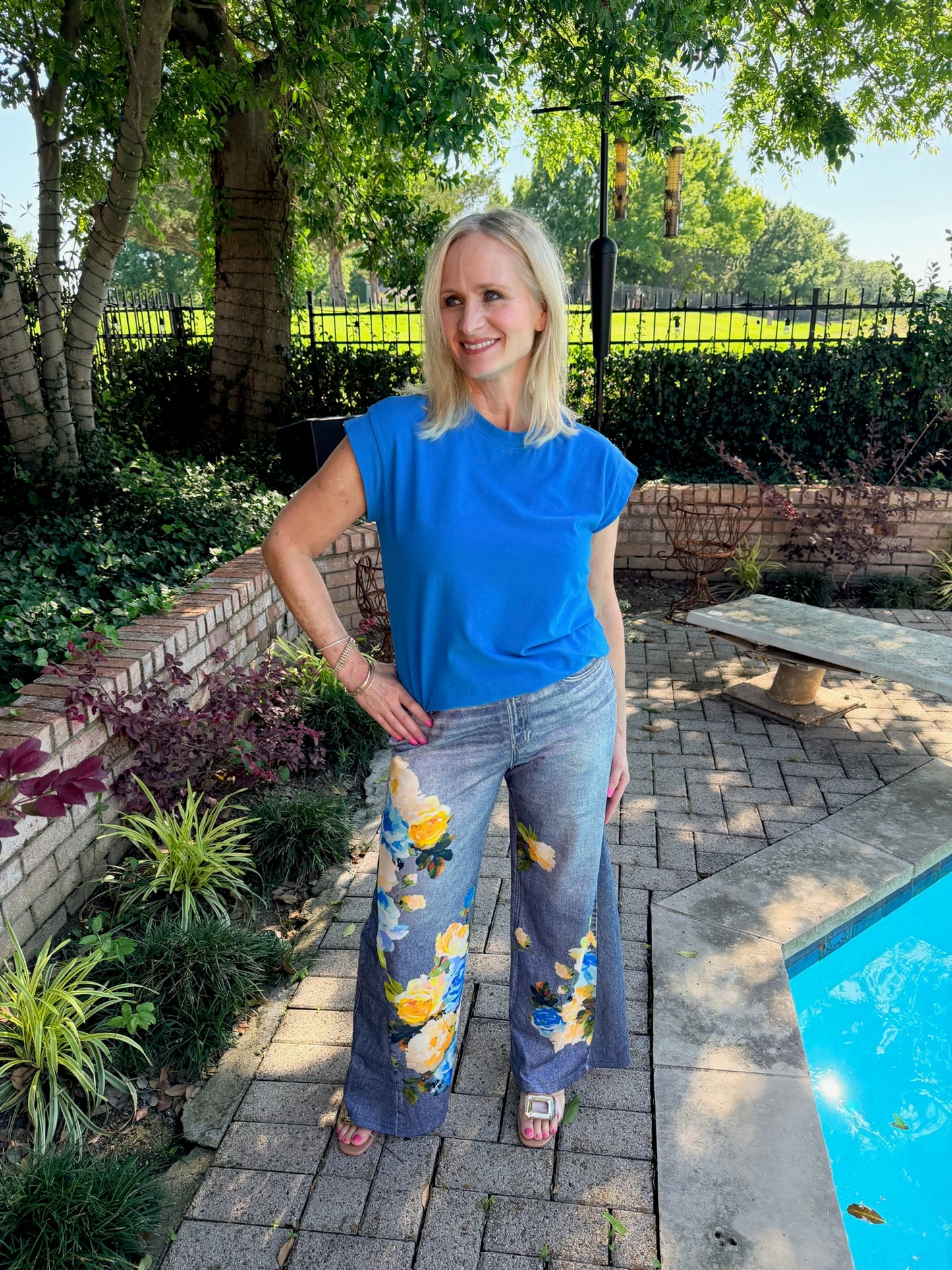 Summer In Italy Floral Stretch Pant