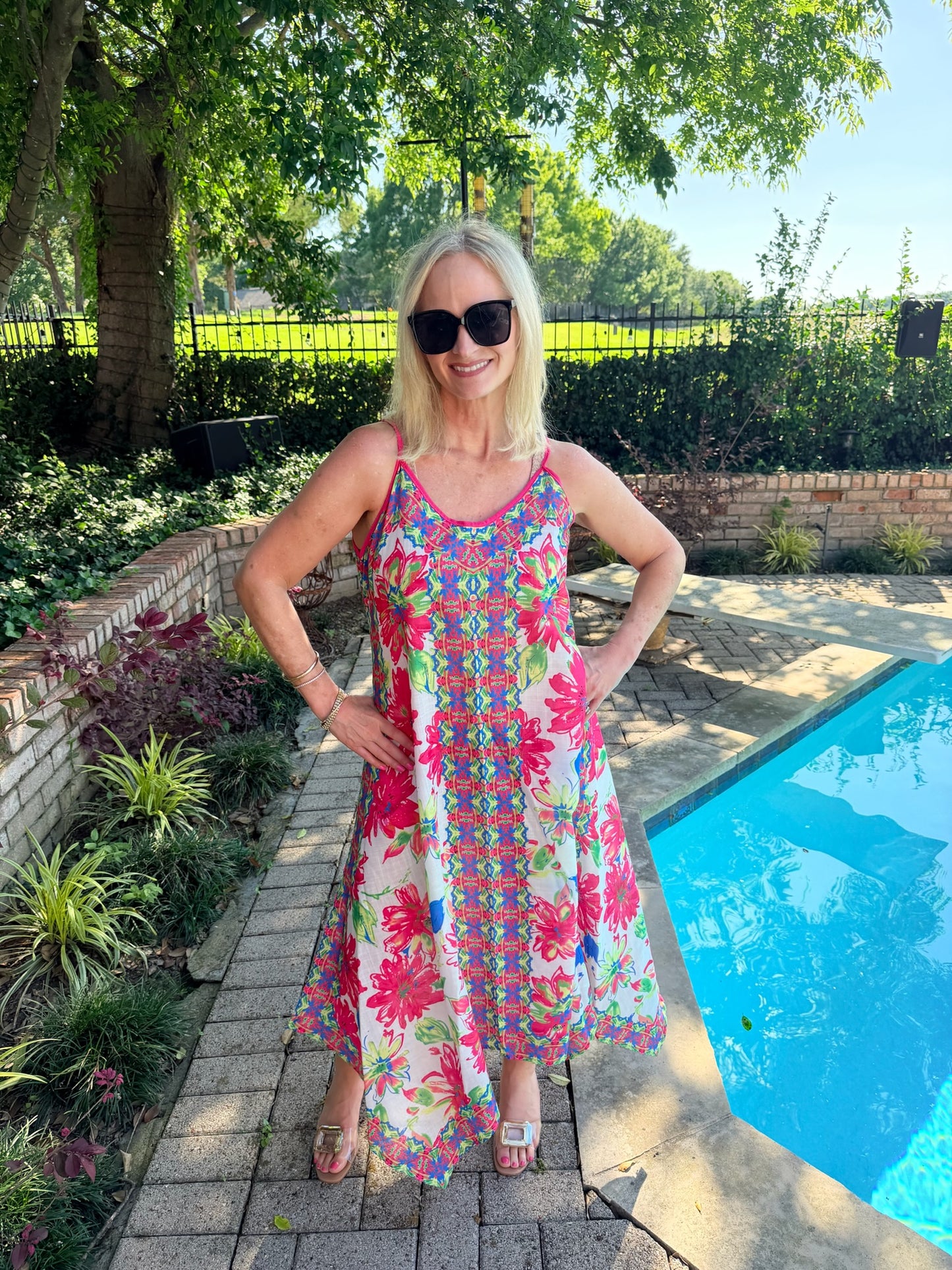 Floral Print Beach Maxi Dress