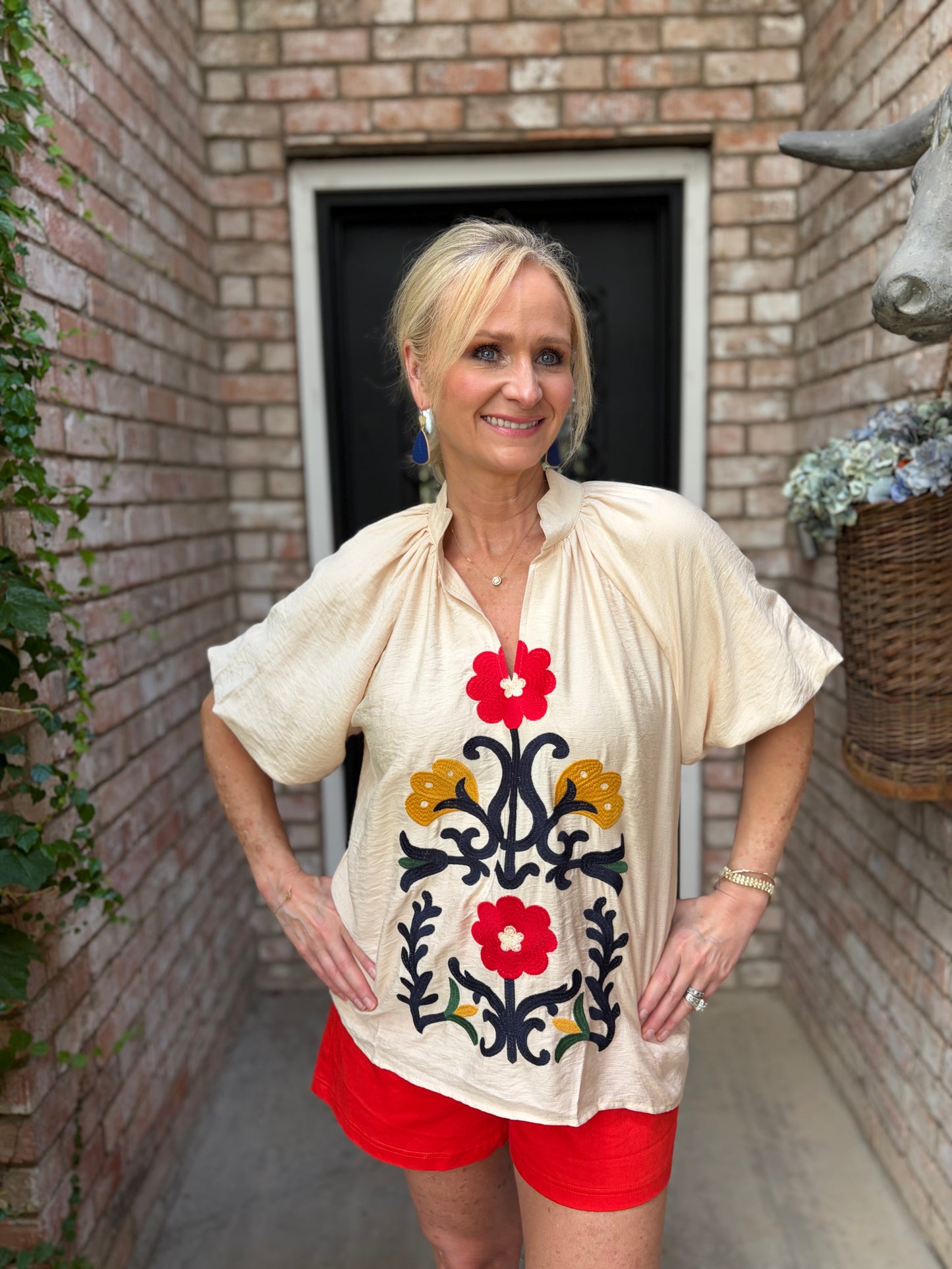 Anniepology Embroidery  Top