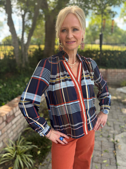 The Prescott Plaid Blouse