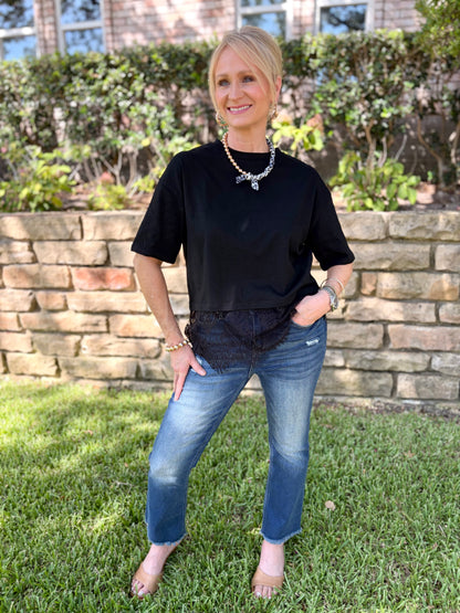 The Little Black Lace Tee